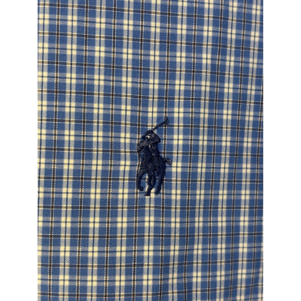 Ralph Lauren Mens XXL Blue Plaid Short Sleeve Button Down Shirt Classic Fit - Picture 2 of 5